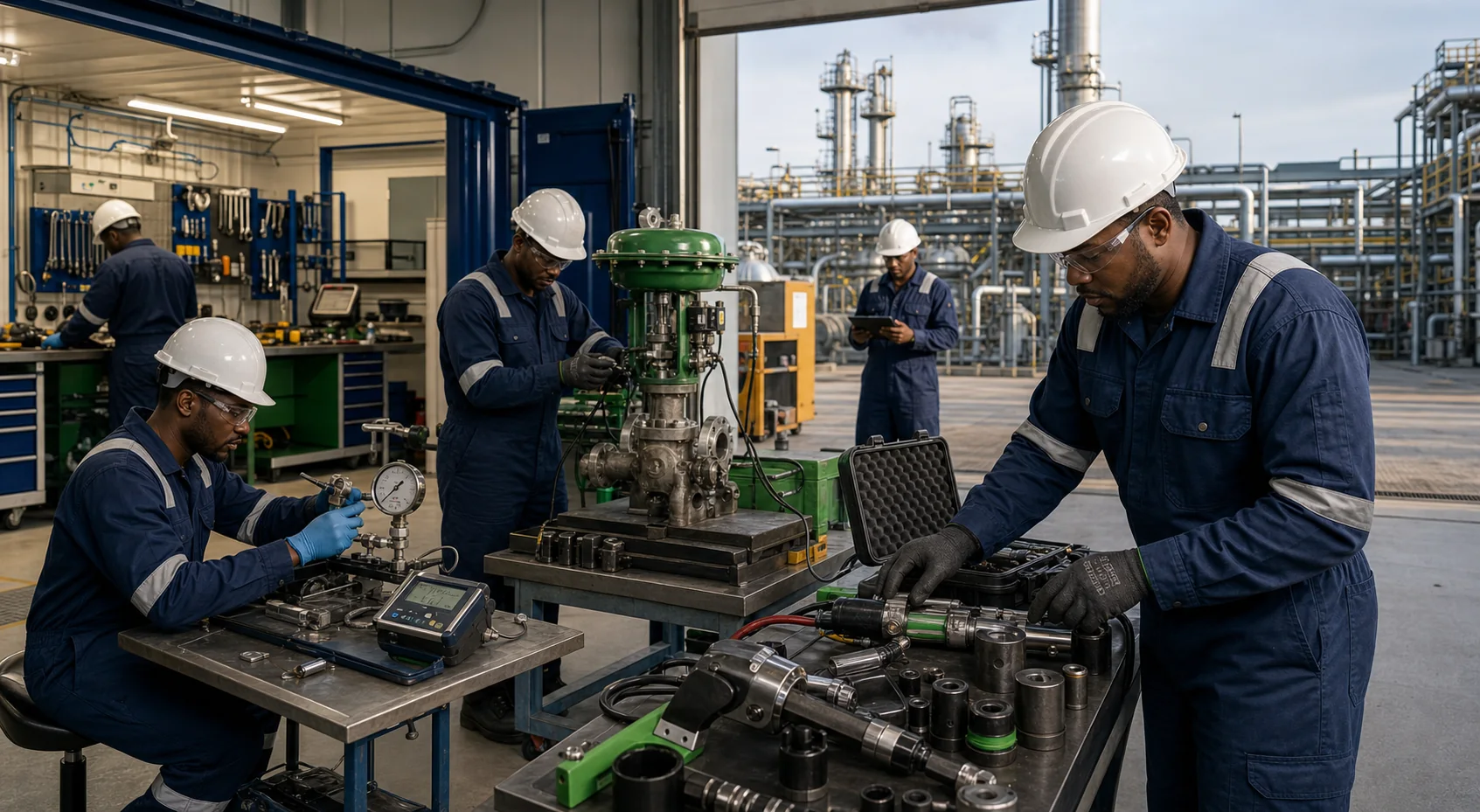 PROEX industrial workshop with calibration, valve and bolting capability